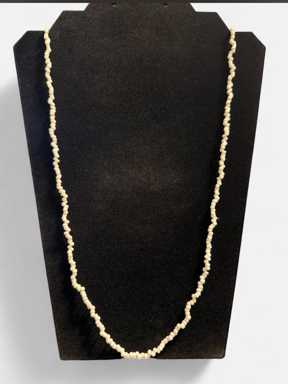White Beaded Layered Necklace - Women Jewelry